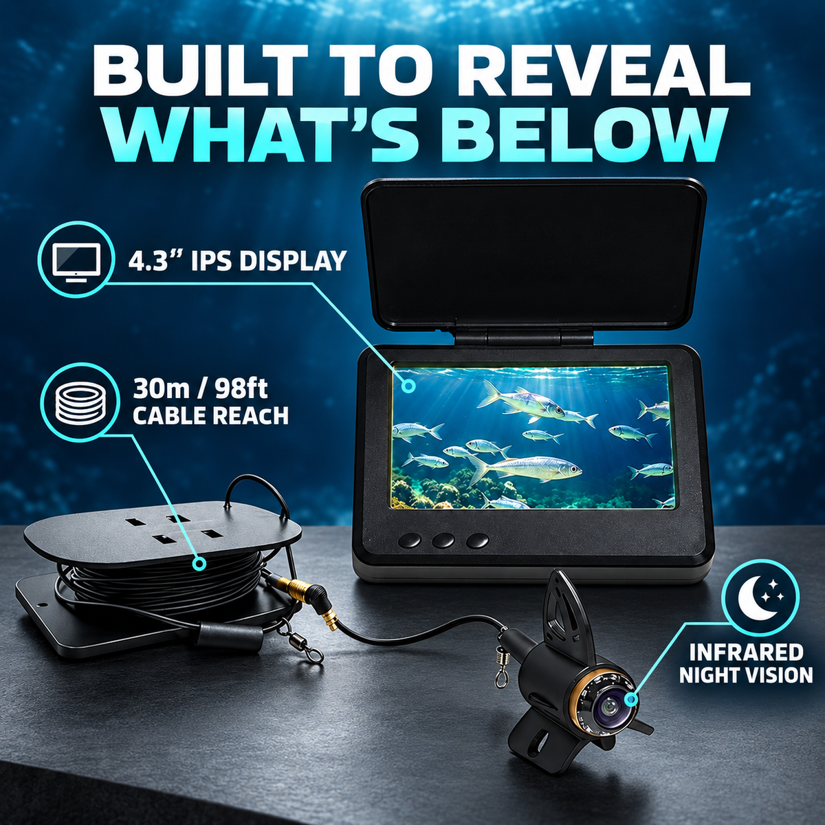 FathomVue DeepView 30 UltraHD Underwater Fishing Camera