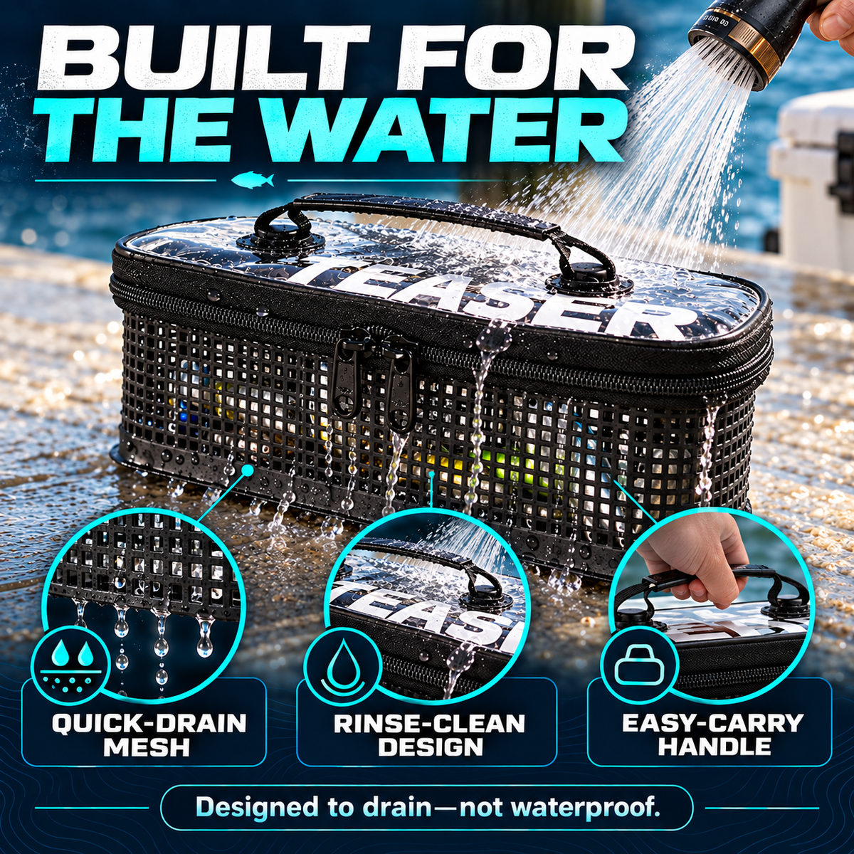 DrainFlow Mesh Fishing Tackle Bag